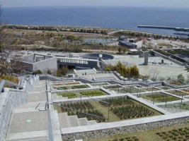 awaji y-view from above looking to sea