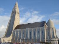 Church of Hallgrimur, Reykjavik, Iceland&nbsp;rear