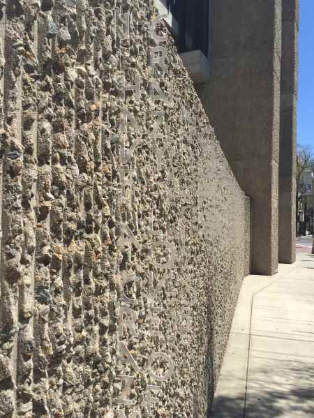 Rudolph Hall Bush Hammered Concrete